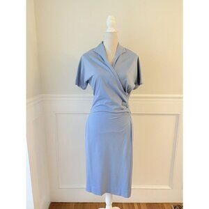Winser London NWT Blue Wrap Dress with Pockets US 10 UK 14